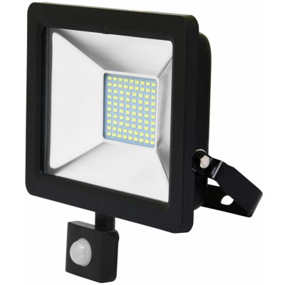 Ecolite Černý LED reflektor 30W SMD s pohybovým čidlem – Zboží Mobilmania