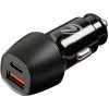 Nabíječka k GPS navigacím USB + USB C nabíječka do auta POWER TEC, 12/24V, 18W, LAMPA Italy