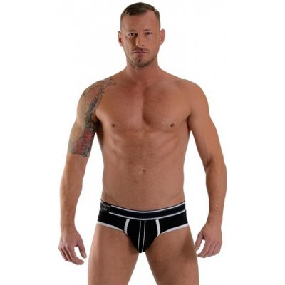 Slipy Mister B URBAN Bronx Brief černé pánské bavlněné slipy – Sleviste.cz