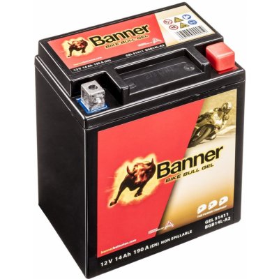 Motobaterie Banner Bike Bull 12V, YTX14AHL-BS/YB14L-A2, 14Ah, 185A, GEL 150x87x147 | Zboží Auto