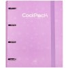 Poznámkový blok CoolPack Kroužkový pořadač A4 čtverečkovaný pastel fialový 120 listů