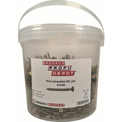 Profi Depot Univerzální vrut, ø 4,5 × 50 mm, PZ2, zápustná hlava, 1500 ks 7247 – Hledejceny.cz