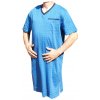 Pánské pyžamo Xcena pánská noční košile kr.rukáv do V s kapsičkou sv.modrá