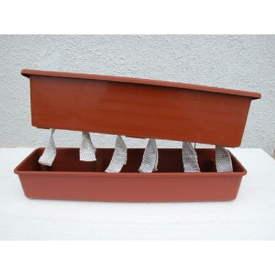 Nohel Garden Truhlík samozavlažovací LEBIŠ s knoty plastový hnědý 60 cm – Zboží Dáma Nohel Garden Truhlík samozavlažovací LEBIŠ s knoty plastový hnědý 60 cm – Zboží Dáma