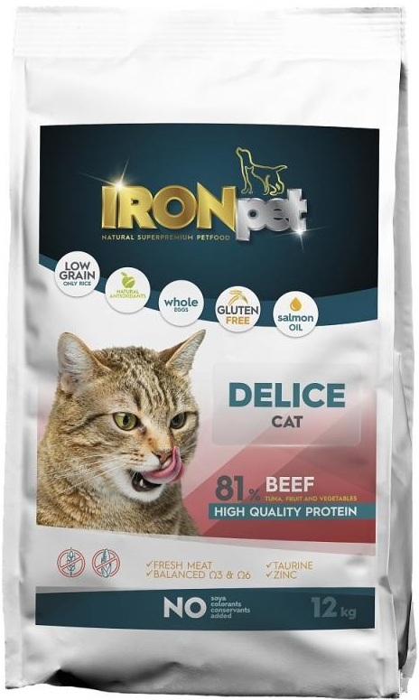 IRONpet Cat Delice Beef 12 kg