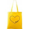 Nákupní taška a košík Adler/Malfini Handy Love You žlutá černý motiv