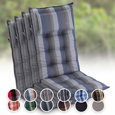 Blumfeldt Sylt, čalouněná podložka, podložka na židli, podložka na výše polohovací křeslo, polštář, polyester, 50 × 120 × 9 cm, 4x čalounění (CPT10_New_3)