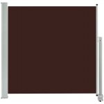 Greatstore Zatahovací boční markýza / zástěna na terasu 160 x 300 cm hnědá – Sleviste.cz