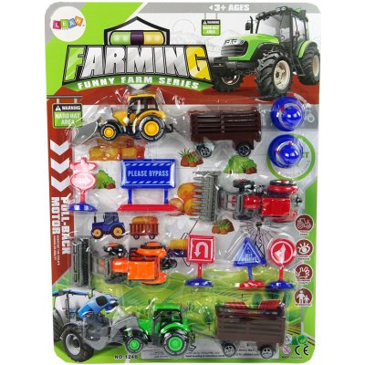 Lean Toys Farma sada zemědělských strojů traktory silniční příslušenství – Zbozi.Blesk.cz