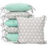 T-Tomi Polštářkový mantinel šedá hvězdičky – Zboží Dáma