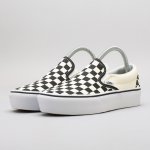 Vans Classic Slip-On Platform black & white checkerboard / white – Zboží Dáma
