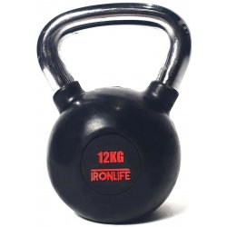 IRONLIFE pogumovaný Kettlebell 12 kg