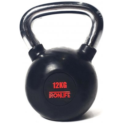 IRONLIFE pogumovaný Kettlebell 12 kg – Zboží Mobilmania