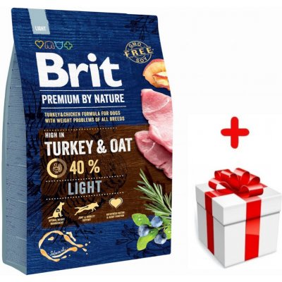Brit Premium By Nature Light 3kg + Překvapení pro psa
