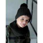 All for kids dětská zimní čepice s bambulí khaki – Sleviste.cz