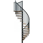 Minka STAIRS Kombinované točité schodiště Berlin buk/černá pr. 120 cm – Hledejceny.cz