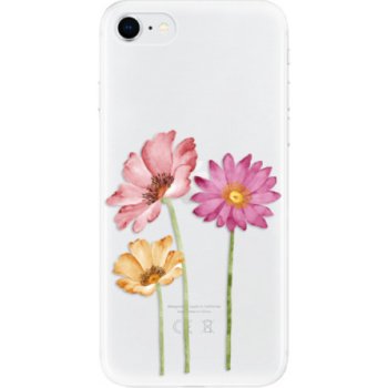 Pouzdro iSaprio - Three Flowers na mobil Apple iPhone SE 2020 / Apple iPhone SE 2022