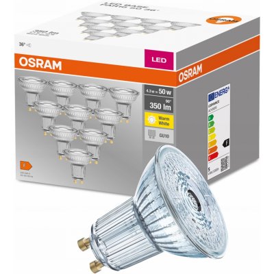 Osram LED žárovky GU10 4,3 W 2700 K 10 kusů