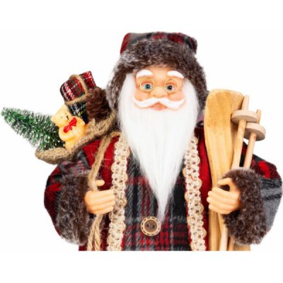 Dekorace MagicHome, Santa, s darkem, cerveny, 30 cm – Hledejceny.cz