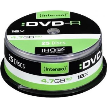 Intenso DVD-R 4,7GB 16x, cakebox, 25ks (4101154)