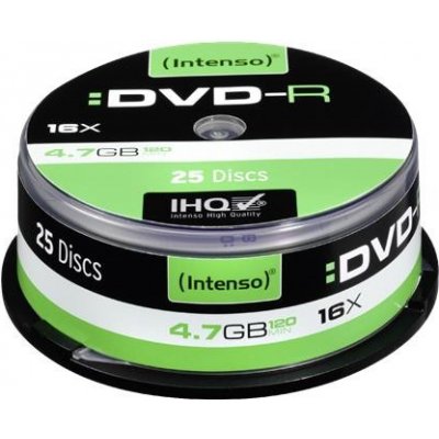 Intenso DVD-R 4,7GB 16x, cakebox, 25ks (4101154)