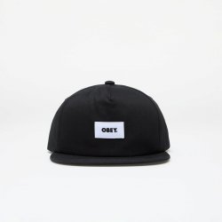 Kšíltovka Obey Bold label organic 6 panel str Černá