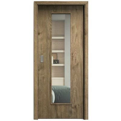 Sapeli Elegant Komfort M55 posuvné dub sherwood 60 x 197 cm Čiré sklo – Hledejceny.cz