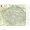 Nástěnné mapy Čechy - obří nástěnná mapa 190 x 137 cm, lamino + 2 lišty