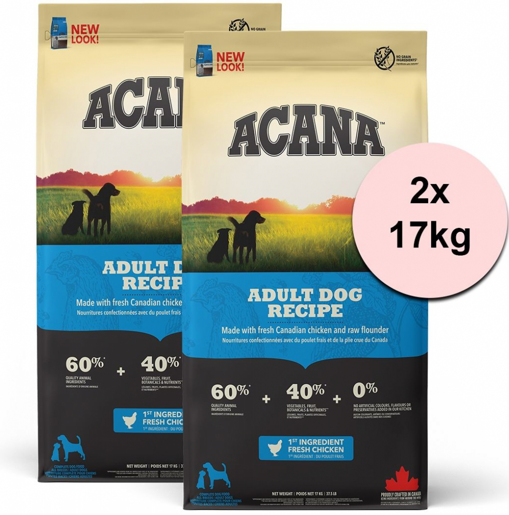 Acana Adult Dog Recipe 2 x 17 kg