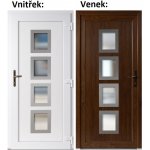 Soft Vchodové dveře 010 INOX Zlatý dub / Bílá 88x198 cm pravé – Zbozi.Blesk.cz