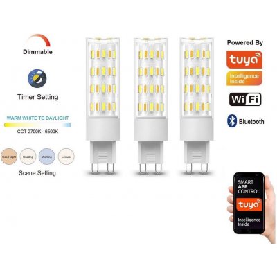 Immax Neo NEO 07763C -SADA 3x LED Stmívatelná žárovka NEO LITE G9/4W/230V Wi-Fi Tuya IM1143