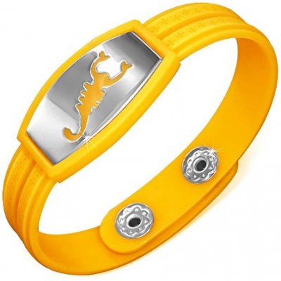 Šperky eshop vyrobený z gumy žluté provedení řecký motiv škorpion Z9.3 – Zboží Mobilmania