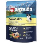 Ontario Senior Mini Fish & Rice 0,75 kg – Hledejceny.cz