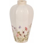 Béžová keramická váza s lučními květy Flowers of Love S - Ø 17*30 cm - Clayre & Eef – Hledejceny.cz