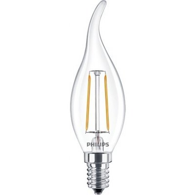 Philips LED žárovka svíčka plamen BA35 E14 2-25W 827 CL G ND 250Lm čirá – Hledejceny.cz