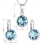Pavona sada s krystaly Swarovski náušnice a přívěšek modré kulaté 39140.3 aqua – Sleviste.cz