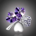 Sisi Jewelry brož Swarovski Elements čtyřlístek B1060-X9554/6 Fialová – Zbozi.Blesk.cz