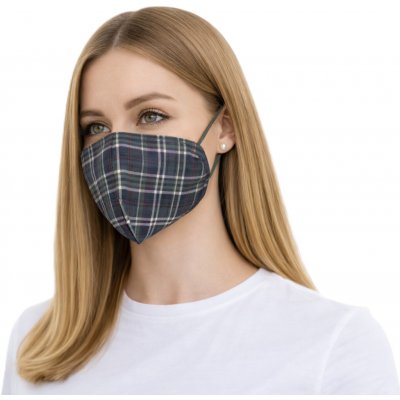 Balerina Czech Zdravotnický nanorespirátor FFP2 PFHM931 FISH TYPE Karo green – Zboží Dáma