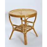 PELANGI ratanový stůl kulatý výplet, světlý med – Zboží Dáma