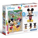 Clementoni Supercolors 3D model Mickey Mouse 104 dílků – Sleviste.cz