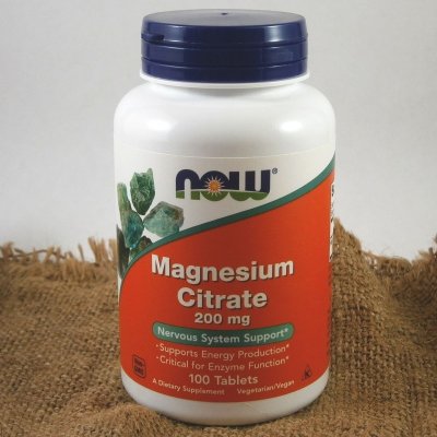 Now Magnesium Citrate hořčík citrát 200 mg x 100 tablet