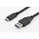 Assmann AK-300136-018-S USB 3.0, USB A M(plug)/USB C M(plug), 1,8m, černý