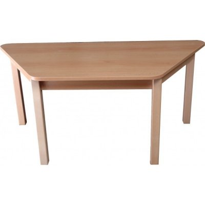 Hajdalánek Stůl lichoběžník 120 x 60 cm pro MŠ stavitelná výška stolu, zelená, výška 46 cm – Zboží Dáma