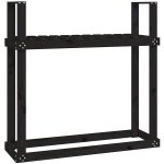 VidaXL Masivní borovice 110 x 35 x 108,5 cm černý – HobbyKompas.cz