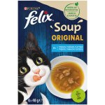 Felix Soup Lahodný výběr z ryb s treskou s tuňákem s platýzem 6 x 48 g – Sleviste.cz