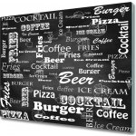 Sklenena krajeci deska Nabídka v restauraci 60x52 cm – Zboží Mobilmania