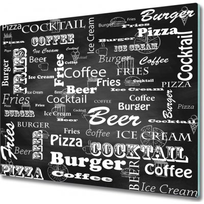 Sklenena krajeci deska Nabídka v restauraci 60x52 cm – Zboží Mobilmania