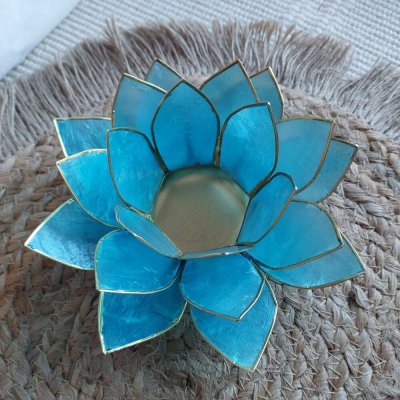 Svícen Lotos 5.čakra modrý – Hledejceny.cz