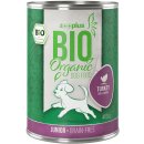 zooplus 6 x Bio Junior bio krůtí s bio mrkví 400 g