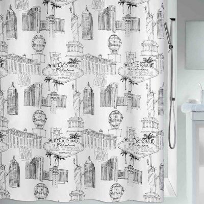 Spirella VEGAS motiv město bílý 180 x 200 cm – Zboží Dáma